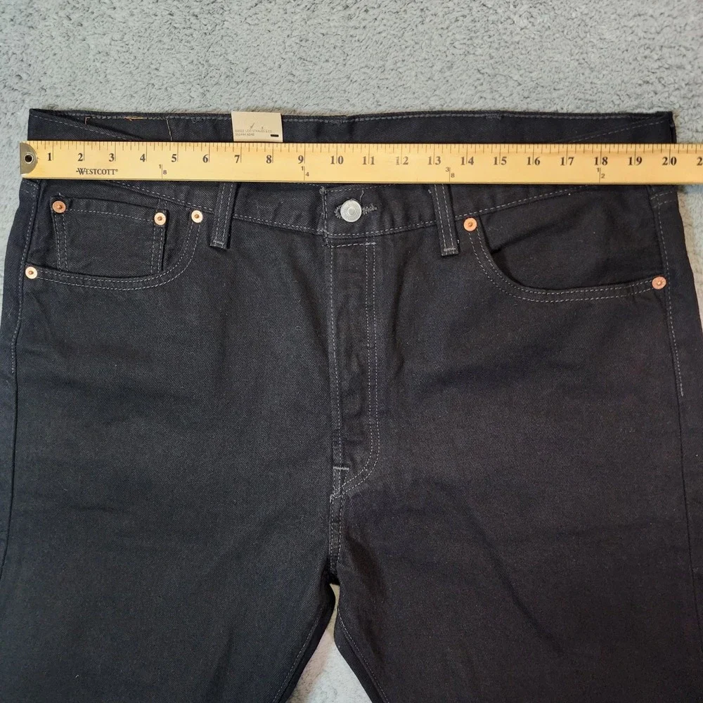 Levis 501 Button Fly Jeans Mens 40x32 Black Original Fit Denim Casual Cotton NWT